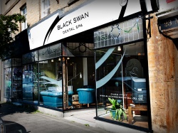 Black Swan Dental Spa external view of shop front
